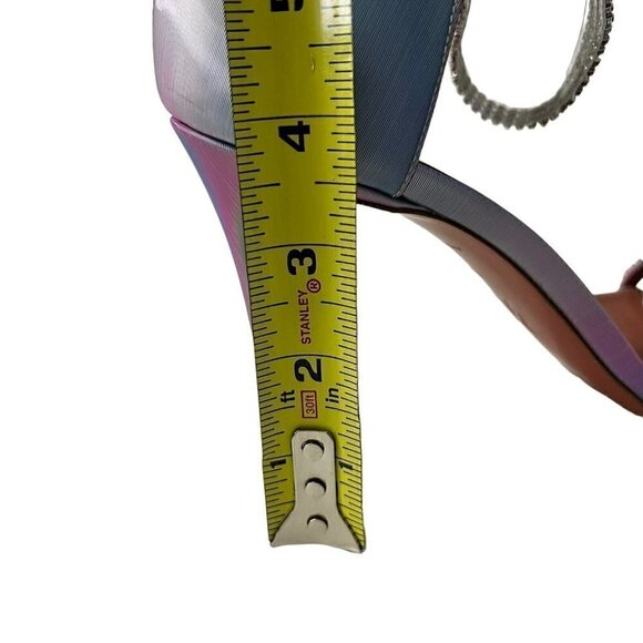 Amina Muaddi Ursina Crystal Embellished Sandal Heels Size 39.5 - Picture 9 of 9